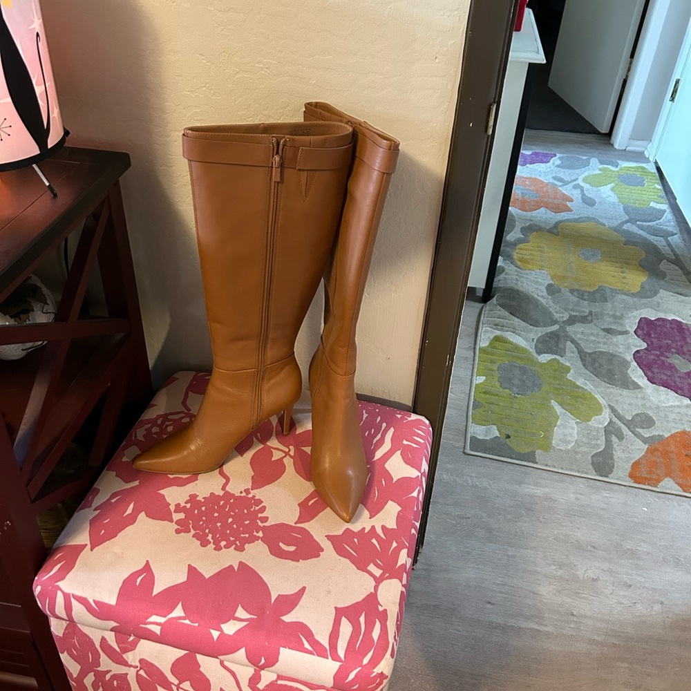 Calvin Klein Tan Heeled Boots